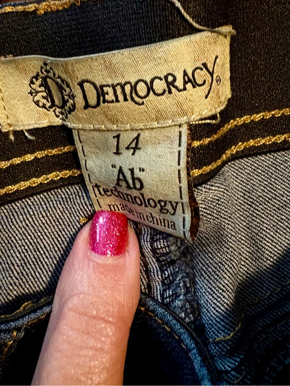 Democracy Dark Blue Denim Bermuda Shorts - Picture 3 of 3